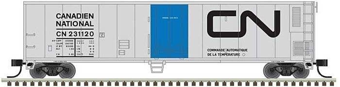 50′ Mechanical Reefer - Ready to Run -- Canadian National 231120 (silver, black, blue), N, Trainman 50006473
