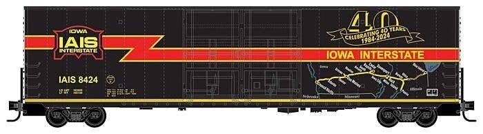 60′ Excess-Height Double-Plug-Door Boxcar - Ready-to-Run -- Iowa Interstate 8424 (Fantasy An, N, Micro Trains Line 10200300
