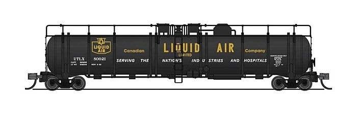 High-Capacity Cryogenic Tank Car 2-Pack - Ready to Run -- Canadian Liquid Air Co. (black,, N, Broadway Limited Imports 8144