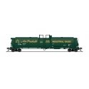 High-Capacity Cryogenic Tank Car - Ready to Run -- Air Products (green, yellow), N, Broadway Limited Imports 8150