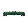 High-Capacity Cryogenic Tank Car - Ready to Run -- Air Products (green, yellow), N, Broadway Limited Imports 8150