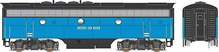 EMD F3B Phase 4 - Standard DC - Executive Line -- Boston & Maine 4227 (blue, black, Sma, HO, Bowser Manufacturing Co. 24620