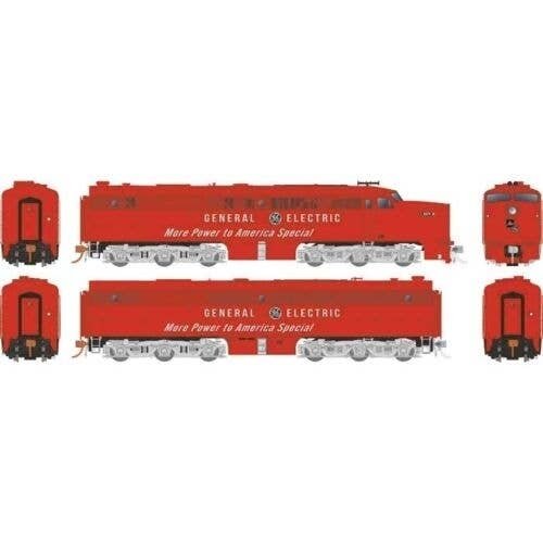 Alco PA2 - PB2 Set - Sound and DCC -- Alco Demonstrator 8375 (red), HO, Rapido Trains Inc 23543