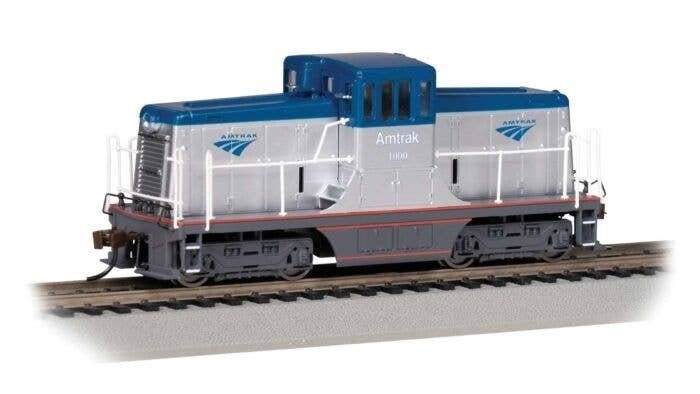 GE 44-Ton Switcher - Sound and DCC -- Amtrak 1000 9silver, blue, red, black), HO, Bachmann Industries 68205