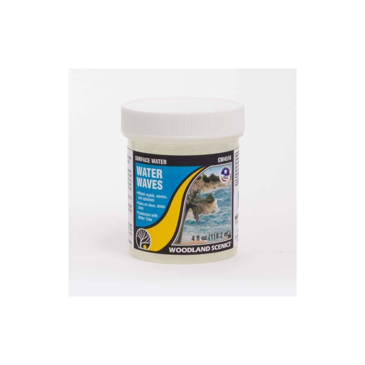 Surface Water - Water System -- Water Waves - 4oz 118mL, ALL Woodland Scenics 4516