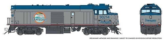 Amtrak NPCU Cabbage Cab Car - Sound and DCC -- Amtrak 90214 (Phase V Downeaaster Scheme, silve, HO, Rapido Trains Inc 81520