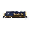 EMD GP30 - Sound and DCC - Paragon4(TM) -- Santa Fe 1263 (Bookend, blue, yellow, Large L, HO, Broadway Limited Imports 9131