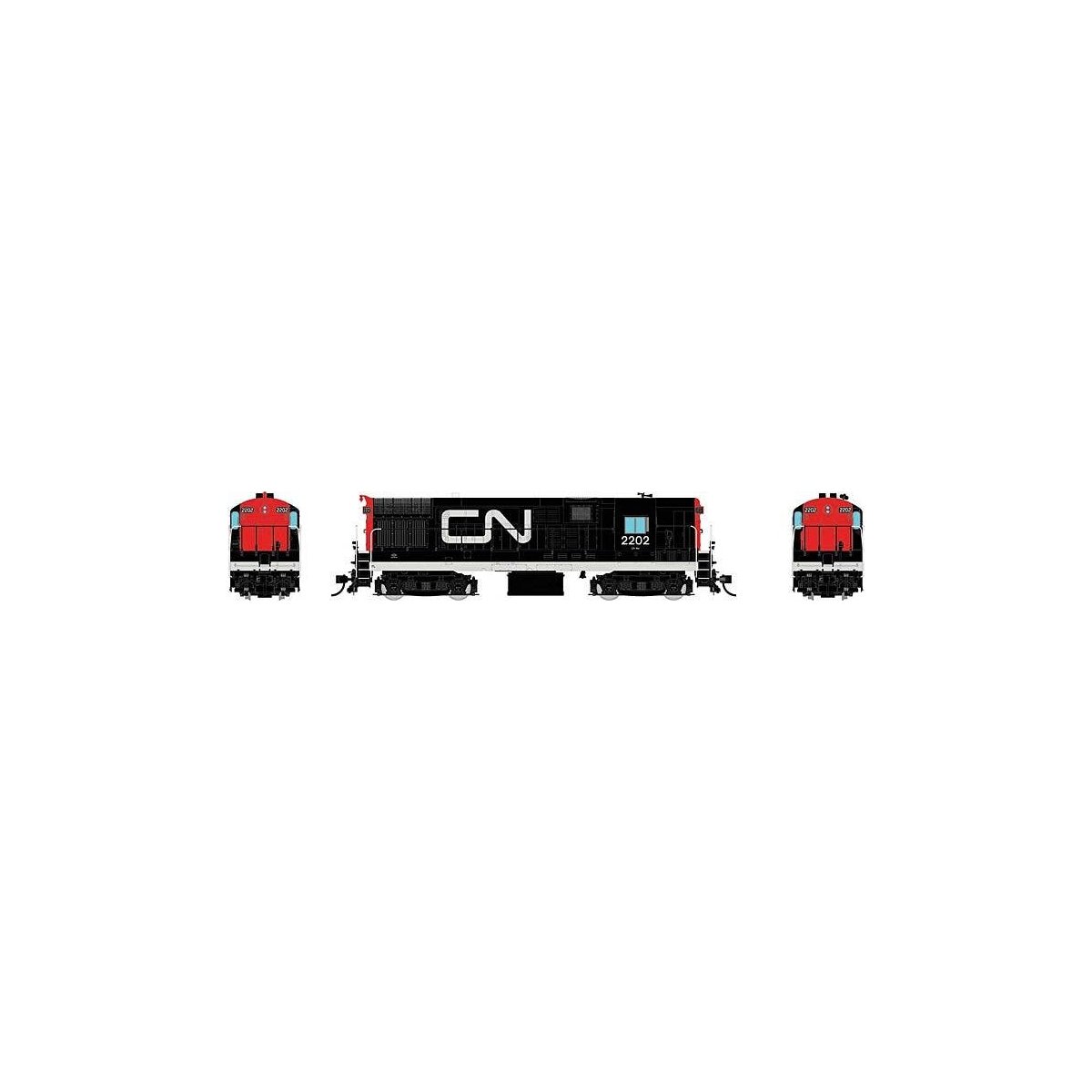 FM H16-44 - Sound and DCC -- Canadian National 2202 (black, white, red, Noodle Logo), HO, Rapido Trains Inc 44534