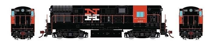 FM H16-44 Phase III - Standard DC -- New Haven 1600 (McGinnis Scheme, black, vermillion, white, HO, Rapido Trains Inc 44009