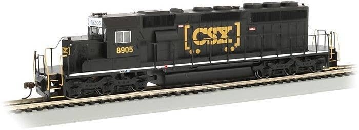 EMD SD40-2 - DCC -- CSX Transportation 8905 (Ex-NS black, yellow Boxcar Logo), HO, Bachmann Industries 60917