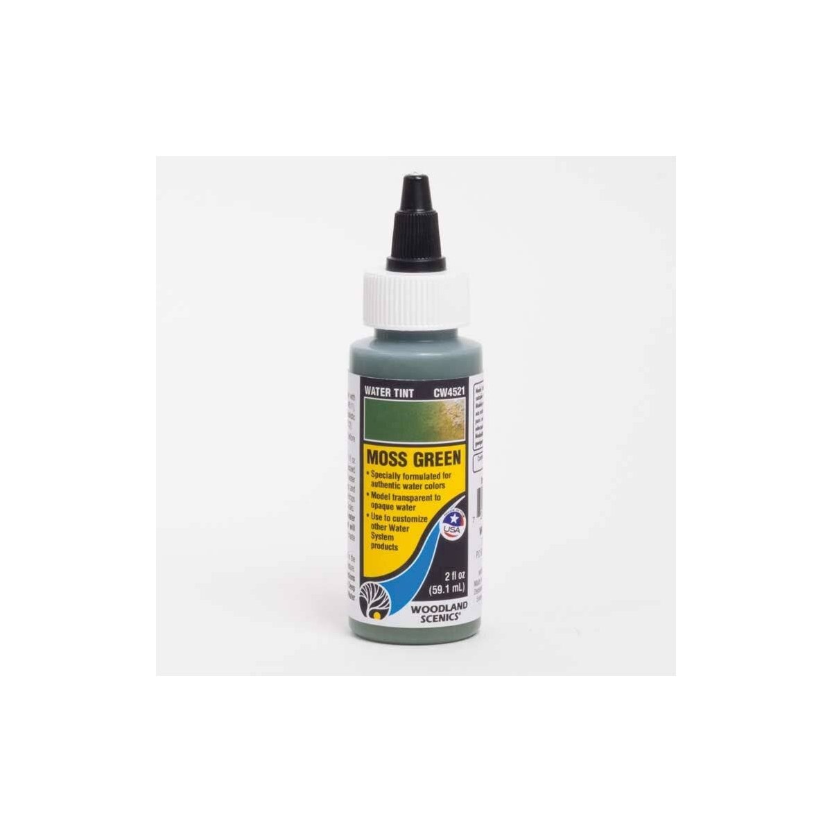 Water Tint - Water System - 2oz 59.1mL -- Moss Green, ALL Woodland Scenics 4521