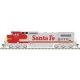 GE Dash 8-40CW - Standard DC - Master(R) Silver -- Santa Fe 900 (Warbonnet, red, sil, HO, Atlas Model Railroad Co. 10004493