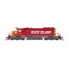 EMD SD40-2 Low Nose - Standard DC - Stealth -- Rock Island 4794 (red, yellow, white), N, Broadway Limited Imports 9489