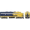 EMD F9A - Standard DC - Executive Line -- Santa Fe 285 (Warbonnet, blue, yellow, blue N, HO, Bowser Manufacturing Co. 24614