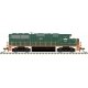 EMD GP60 - Standard DC - Master(TM) Silver -- Green Mountain Railroad 382 (green, ora, N, Atlas Model Railroad Co. 40004912