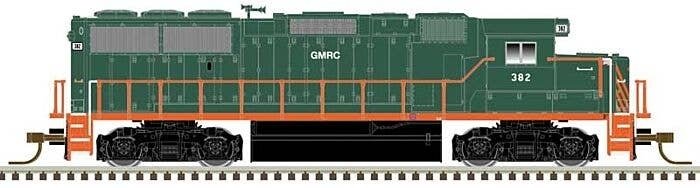 EMD GP60 - Standard DC - Master(TM) Silver -- Green Mountain Railroad 382 (green, ora, N, Atlas Model Railroad Co. 40004912