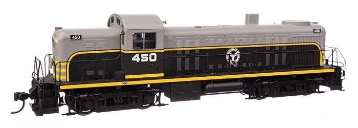 Alco RS2 - Standard DC -- Belt Railway of Chicago 450 - Air-cooled stack (black, gray, yellow), HO, WalthersMainline 10701