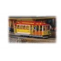 Cable Car with Grip Man - Standard DC -- Powell & Mason Streets 15 (yellow, red), HO, Bachmann Industries 60538