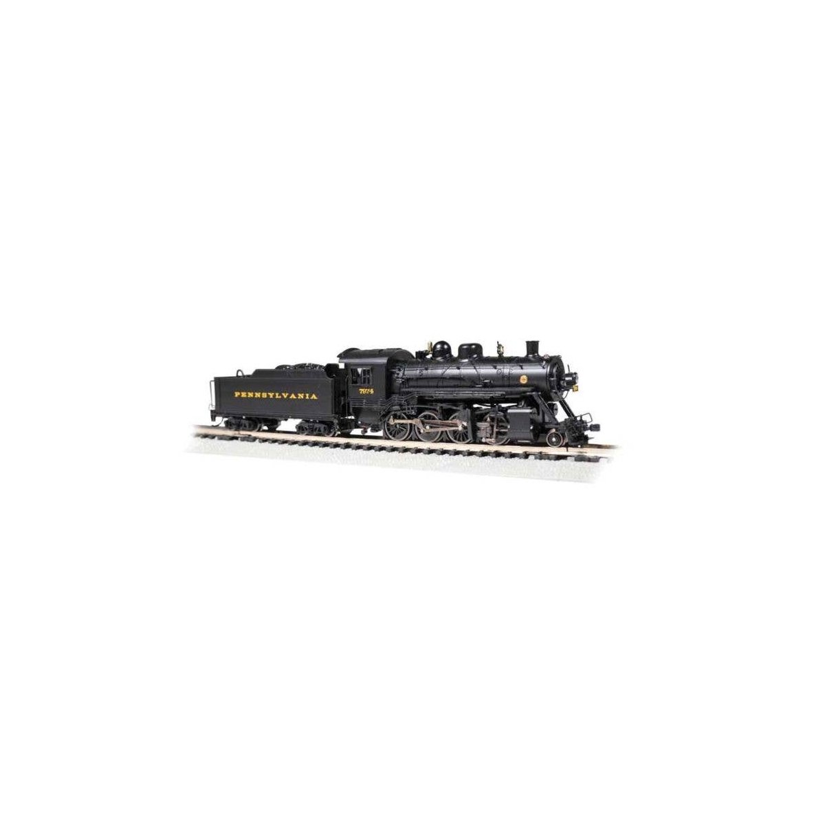 Baldwin 2-8-0 Consolidation - Standard DC -- Pennsylvania Railroad 7974 (black, graphite), N, Bachmann Industries 54154