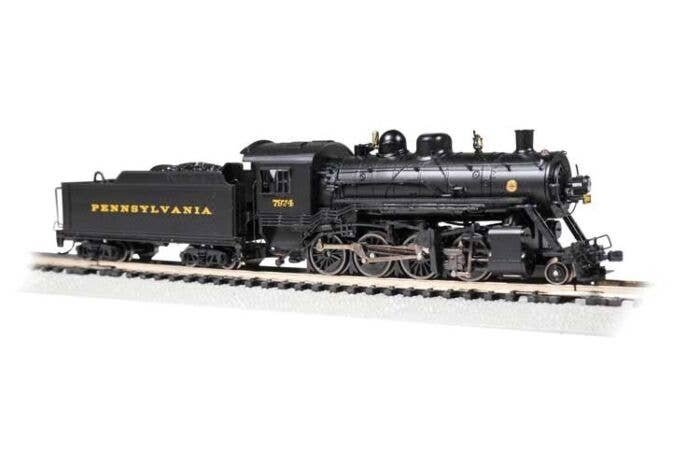 Baldwin 2-8-0 Consolidation - Standard DC -- Pennsylvania Railroad 7974 (black, graphite), N, Bachmann Industries 54154