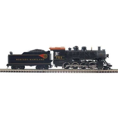 2-8-0 Consolidation - 3-Rail - Proto-Sound 3.0 - Premier -- Western Maryland 754 (black, graphite, Tus, O, Atlas O 30138304