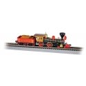 4-4-0 w/Wood Tender Load - Standard DC -- Central Pacific 63 Leviathan (red), HO, Bachmann Industries 51008