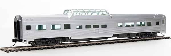 85′ Budd Dome Coach - Ready to Run -- Painted Silver, Unlettered, HO, WalthersMainline 30412