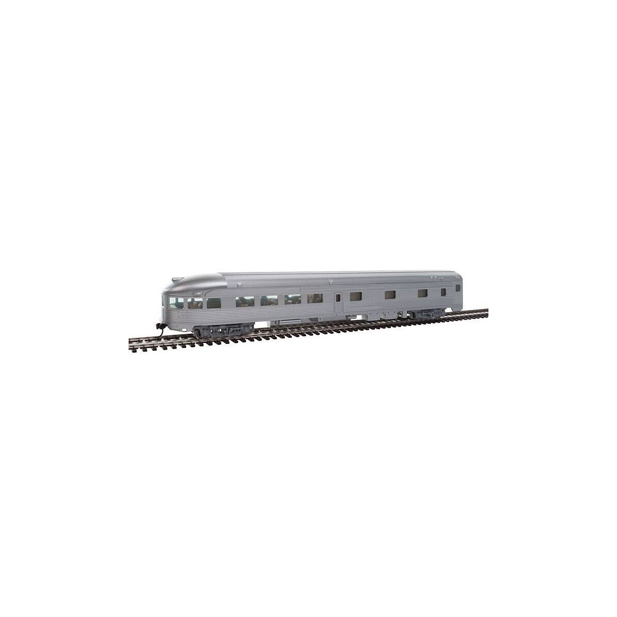 85′ Budd Observation - Ready To Run -- Painted, Unlettered (silver), HO, WalthersMainline 30350