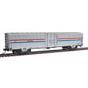 60′ Thrall Material Handling Car MHC-2 - Ready To Run -- Amtrak(R) 1550 (Phase III Equal Red, W, HO, WalthersMainline 31100