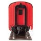 85′ Budd Baggage-Lounge - Ready to Run -- Southern Pacific(TM) (Daylight, red, orange, black), HO, WalthersMainline 30064