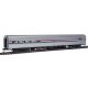85′ Budd Baggage-Lounge - Ready to Run -- Amtrak (Phase III silver Equal red, white, blue Strip, HO, WalthersMainline 30051