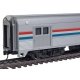 85′ Budd Baggage-Lounge - Ready to Run -- Amtrak (Phase III silver Equal red, white, blue Strip, HO, WalthersMainline 30051