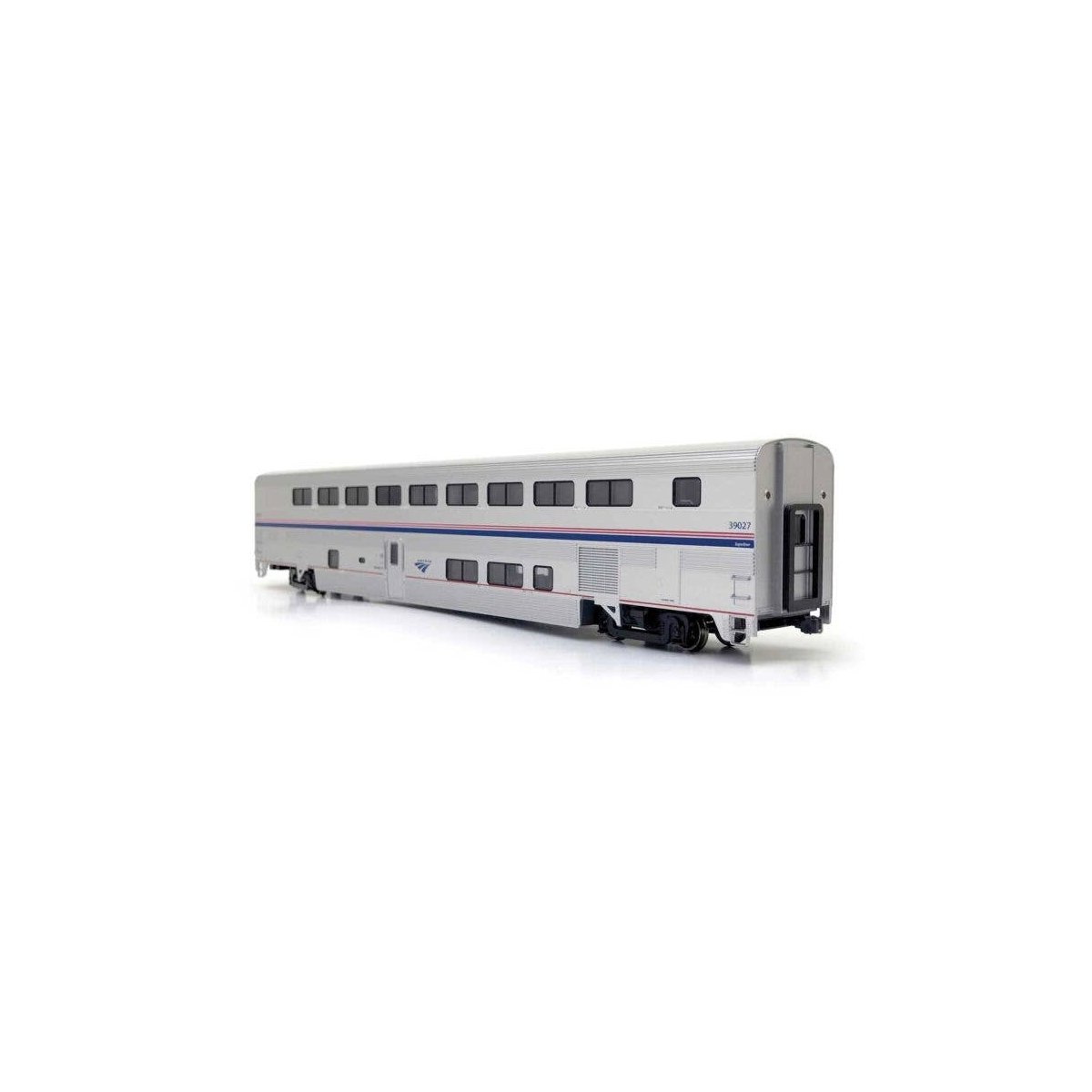 Superliner I Transition Sleeper - Ready to Run -- Amtrak 39041 (Phase IV silver, blue, red), HO, Kato USA Inc 356252
