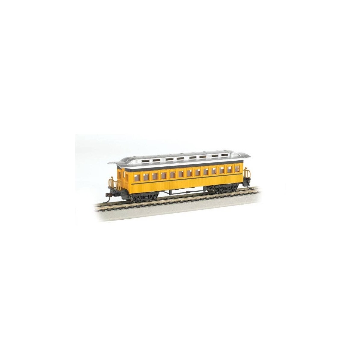 1860 - 1880 Wood Coach - Ready to Run - Silver Series(R) -- Painted, Unlettered (yellow), HO, Bachmann Industries 13403