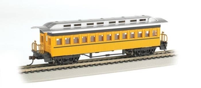 1860 - 1880 Wood Coach - Ready to Run - Silver Series(R) -- Painted, Unlettered (yellow), HO, Bachmann Industries 13403