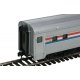 85′ Budd Small-Window Coach - Ready to Run -- Amtrak(R) (Phase III silver, Equal red, white, bl, HO, WalthersMainline 30201