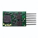 EUN651 2-Function Plug-In DCC Decoder -- For Diesels w/6-Pin Inline Socket - .345 x .545 x .115′ 8.76 x 13.84 x 2.9, N, Train 