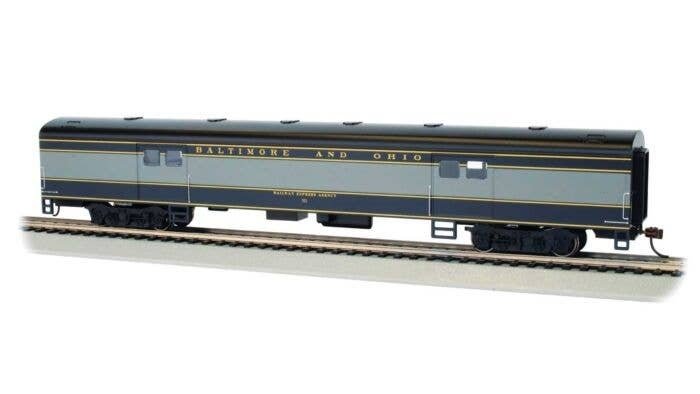 72′ Smooth-Side Baggage - Ready to Run -- Baltimore & Ohio 761 (blue, gray), HO, Bachmann Industries 14410