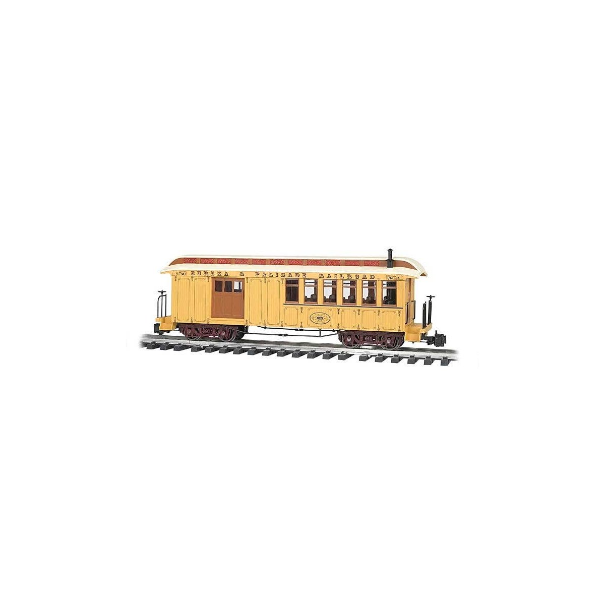 Wood Combine - Ready to Run -- Eureka & Palisade (yellow, cream), G, Bachmann Industries 97107