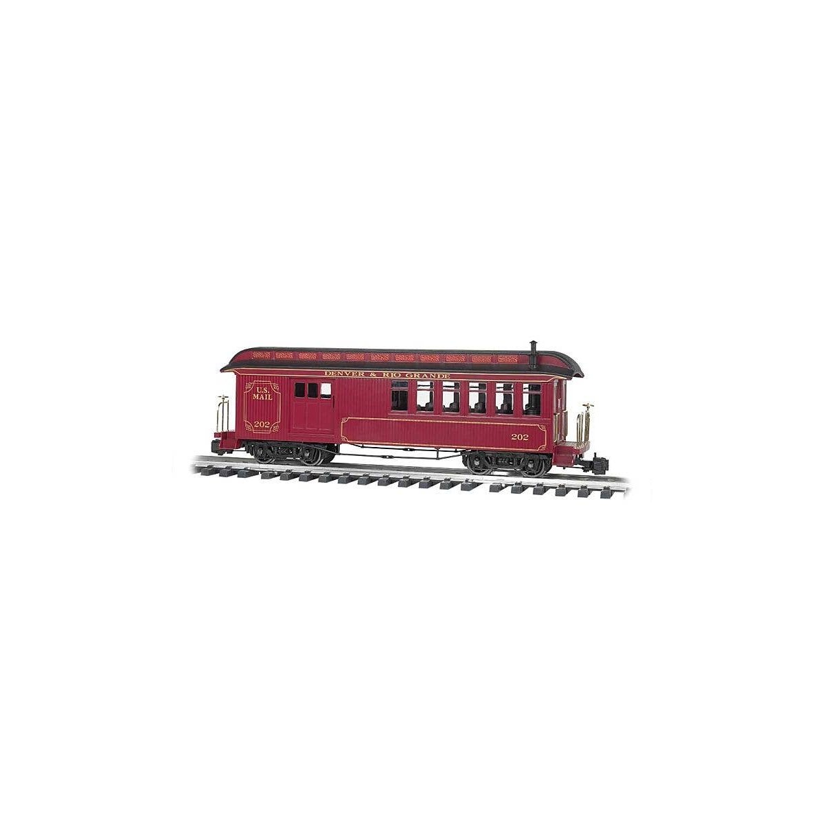Wood Combine - Ready to Run -- Denver & Rio Grande Western 202 (red), G, Bachmann Industries 97106