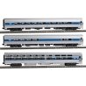 Intercity Express 3-Car Set - Ready to Run -- Amtrak (Phase IVb silver, blue, red Pinstripes 2000s, N, Kato USA Inc 1066286