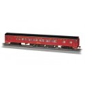 85′ Smooth-Side Coach - Lighted - Ready to Run -- Norfolk & Western 1726 (maroon, black), HO, Bachmann Industries 14218