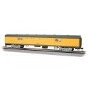 72′ Smooth-Side Baggage - Ready to Run -- Union Pacific 5744 (Armour Yellow, gray, red), HO, Bachmann Industries 14411