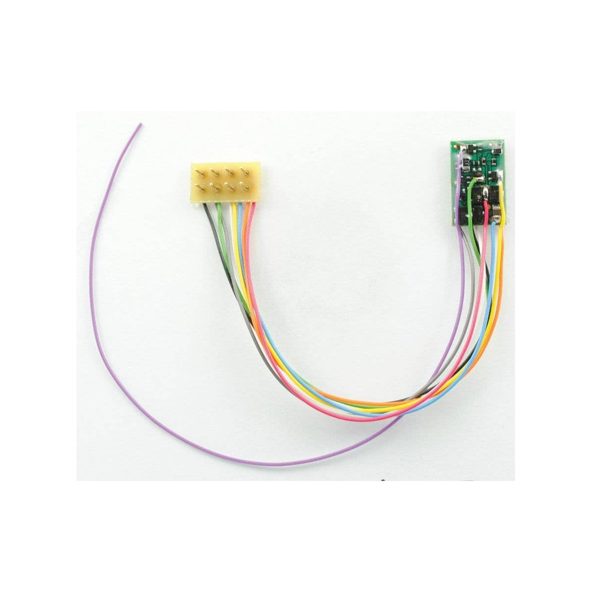 M4P-3.5′ 1 Amp, 4 Function DCC Decoder - Control Only -- With 3.5′ 8.89cm Harness, NMRA 8-Pin Plug, ALL Train Control System