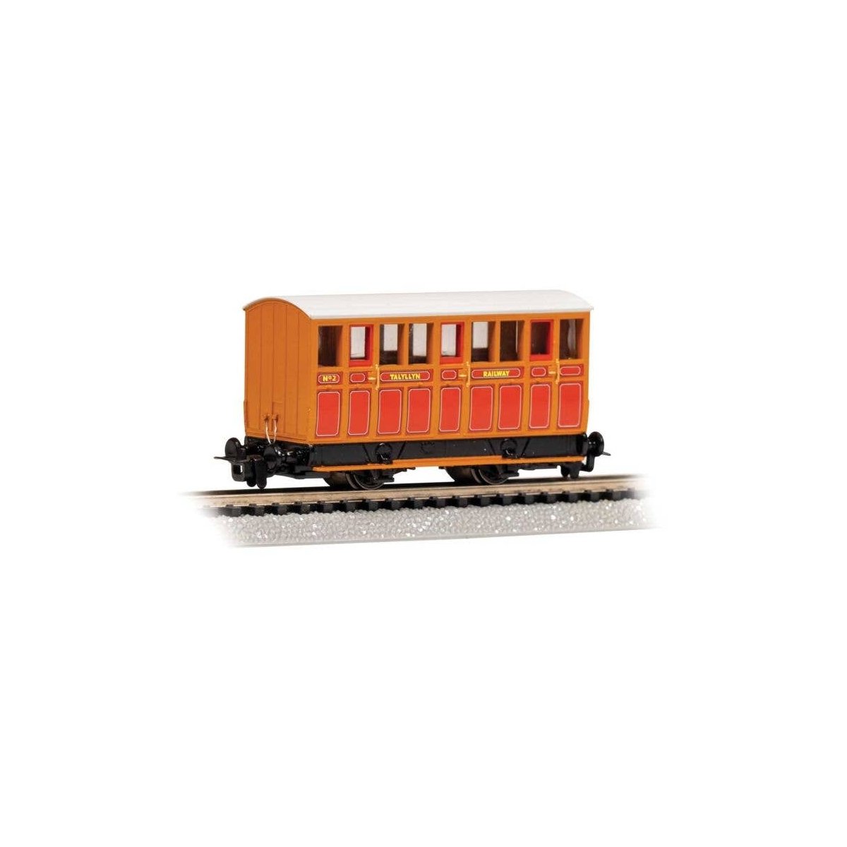 Talyllyn Carriage Passenger Car - Ready to Run -- Car 2 (wood), HOn30, Bachmann Industries 77503