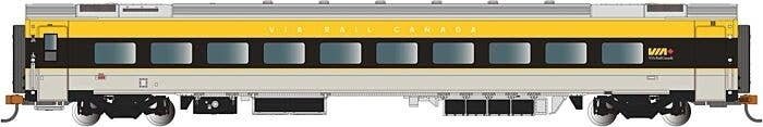 Siemens Venture Coach - VIA Version - Ready to Run -- VIA Rail Canada 2801 (gray, black, yell, N, Bachmann Industries 74556