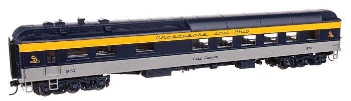 82′ Pullman-Built Heavyweight 36-Seat Diner - Ready to Run -- Chesapeake & Ohio (Tri-Color) 970 Ci, HO, WalthersProto 17702