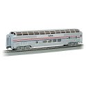 Budd 85′ Full-Length Dome w/Lights - Ready to Run - Silver Series(R) -- Amtrak (Phase III, E, HO, Bachmann Industries 13032
