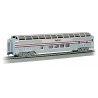Budd 85′ Full-Length Dome w/Lights - Ready to Run - Silver Series(R) -- Amtrak (Phase III, E, HO, Bachmann Industries 13032