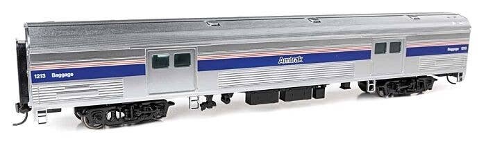73′ Budd Baggage Car - Ready to Run -- Amtrak Phase IV (black Letterin) 1213, HO, WalthersProto 13080